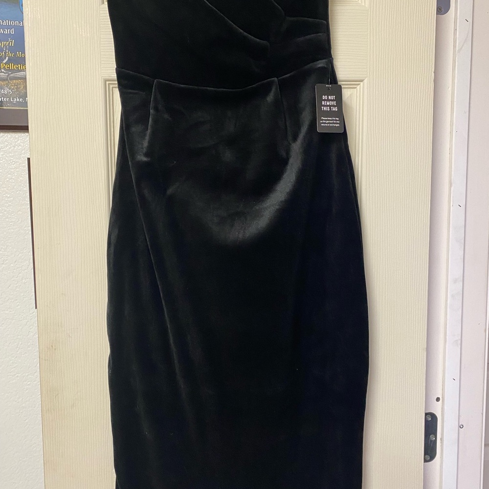Express Black Strapless Dress